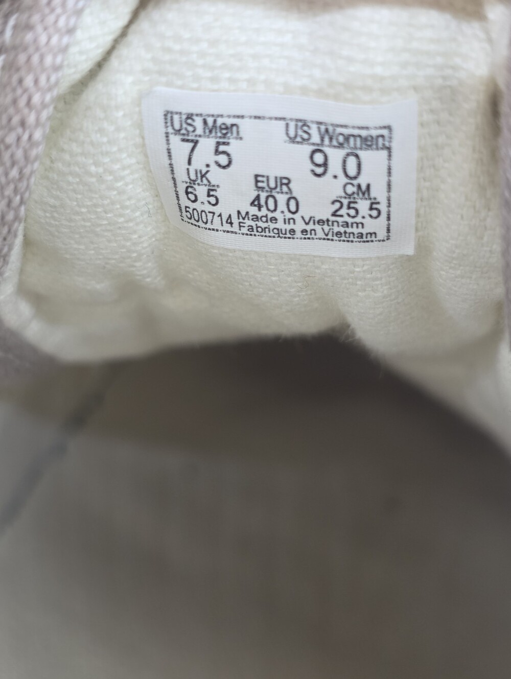 Vans Womens Old Skool Stacked Canvas Taupe Cream Platform Sneakers Shoes Size 9 - Picture 16 of 16